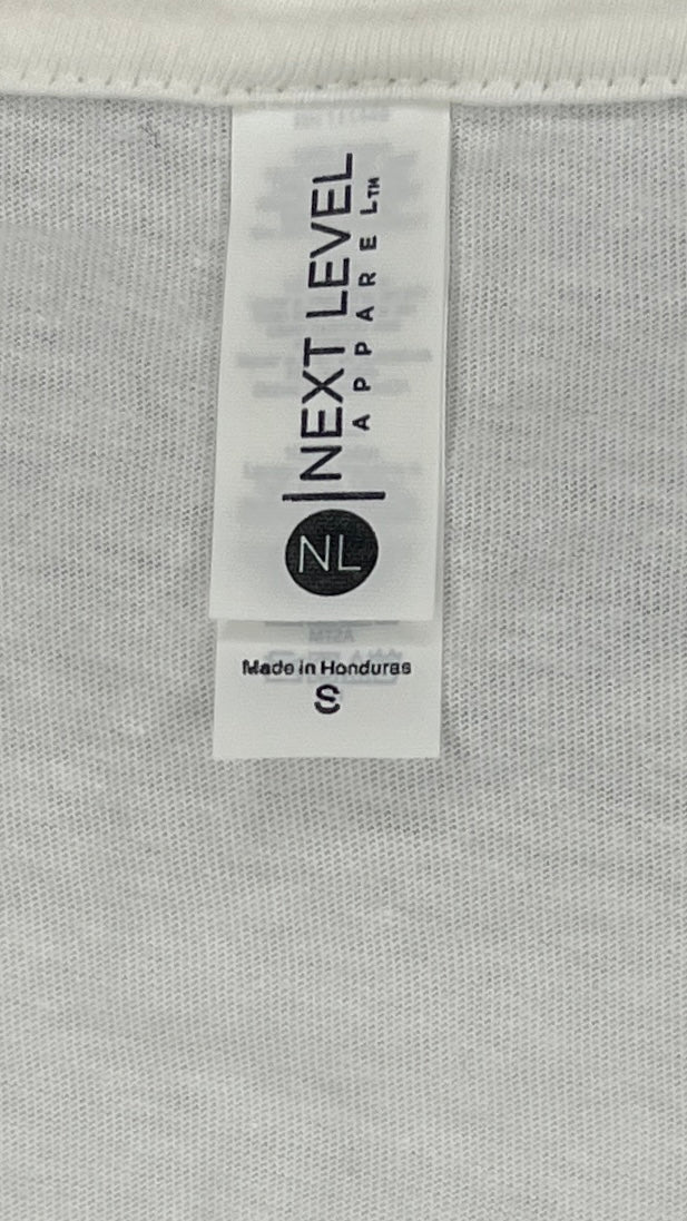 Next Level Top Magazine Cover Short Sleeve White Sz S SKU 0002111-3