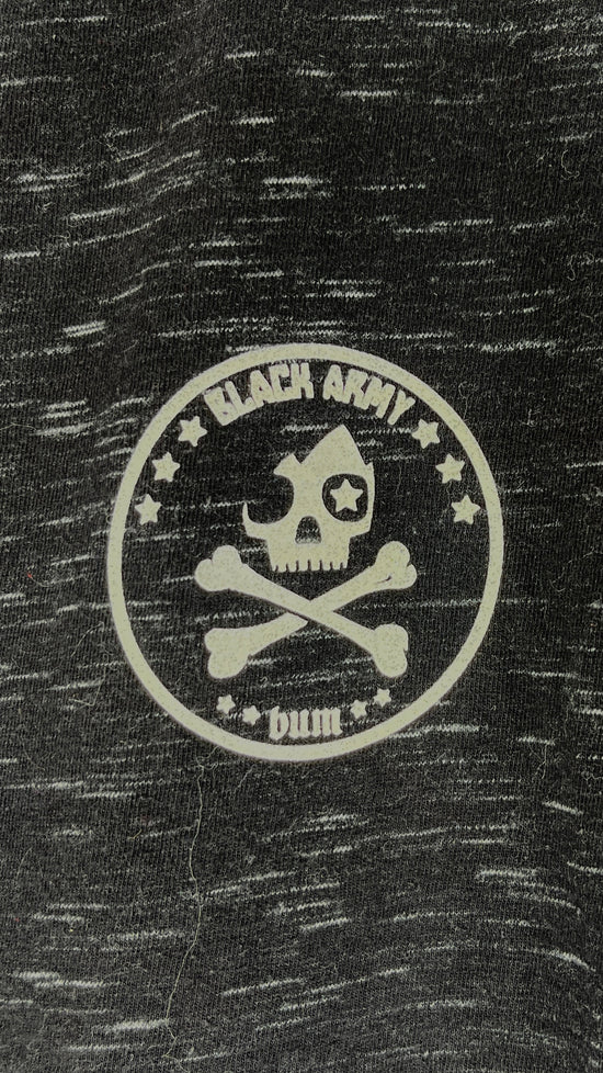 Black Label Top 'Black Army' Short Sleeves Black, White Sz XL SKU 000211-5