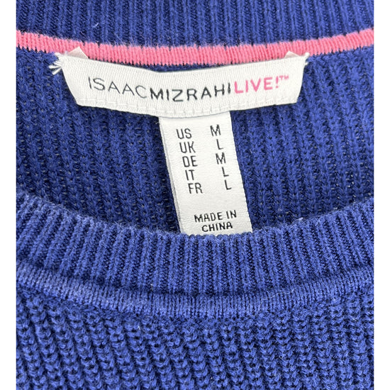 Isaac Mizrahi Top Short Sleeve Open-Shoulder Detail Blue Size M SKU 000412