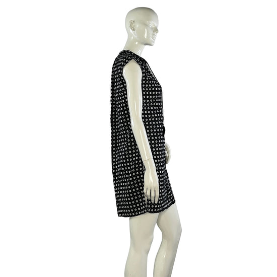 J. Crew Dress Above-Knee Tassels Geometric Pattern Black, White Size X – Designers On A Dime