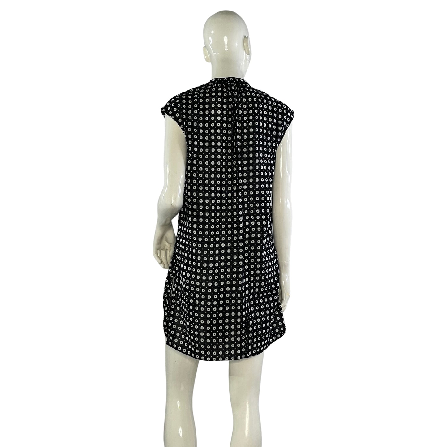 J. Crew Dress Above-Knee Tassels Geometric Pattern Black, White Size XS SKU 000075-2