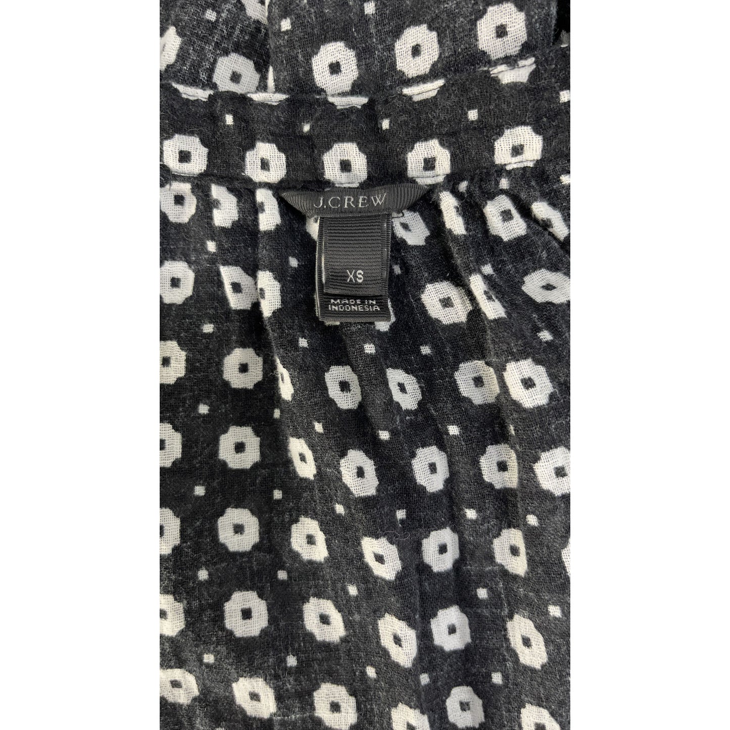 J. Crew Dress Above-Knee Tassels Geometric Pattern Black, White Size X – Designers On A Dime