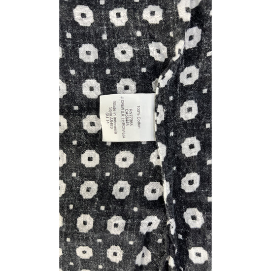 J. Crew Dress Above-Knee Tassels Geometric Pattern Black, White Size XS SKU 000075-2