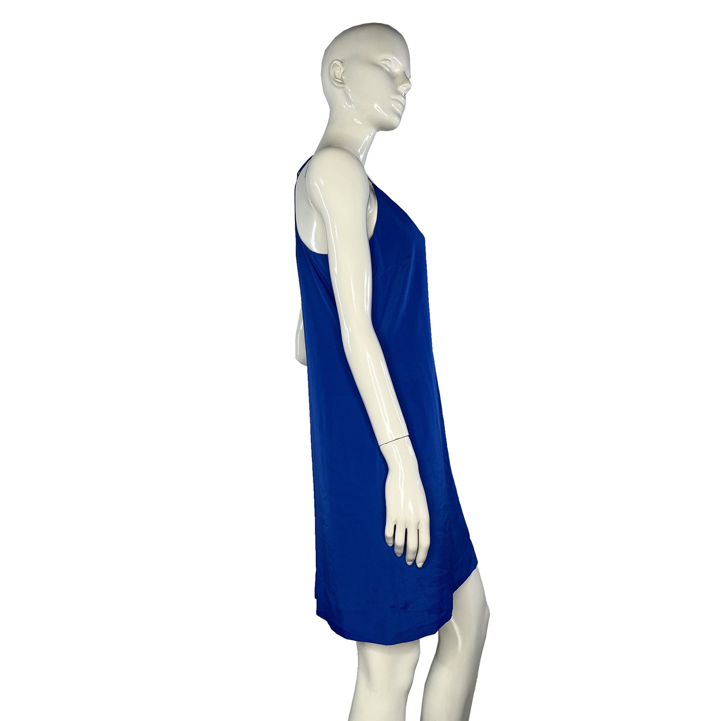 J. Crew Dress Spaghetti Strap V-Neck Above-Knee Royal Blue Size 8 SKU 000233-5