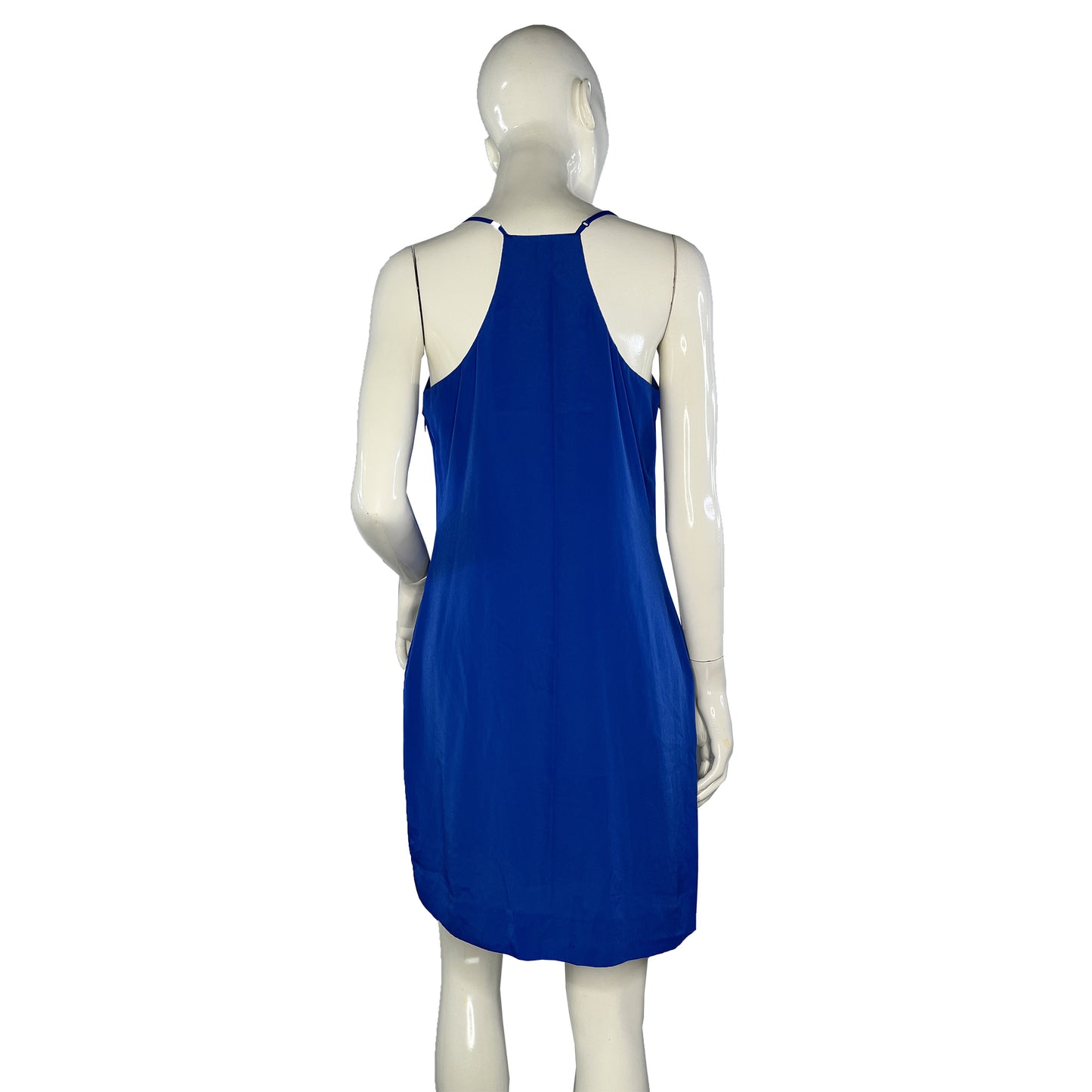 J. Crew Dress Spaghetti Strap V-Neck Above-Knee Royal Blue Size 8 SKU 000233-5