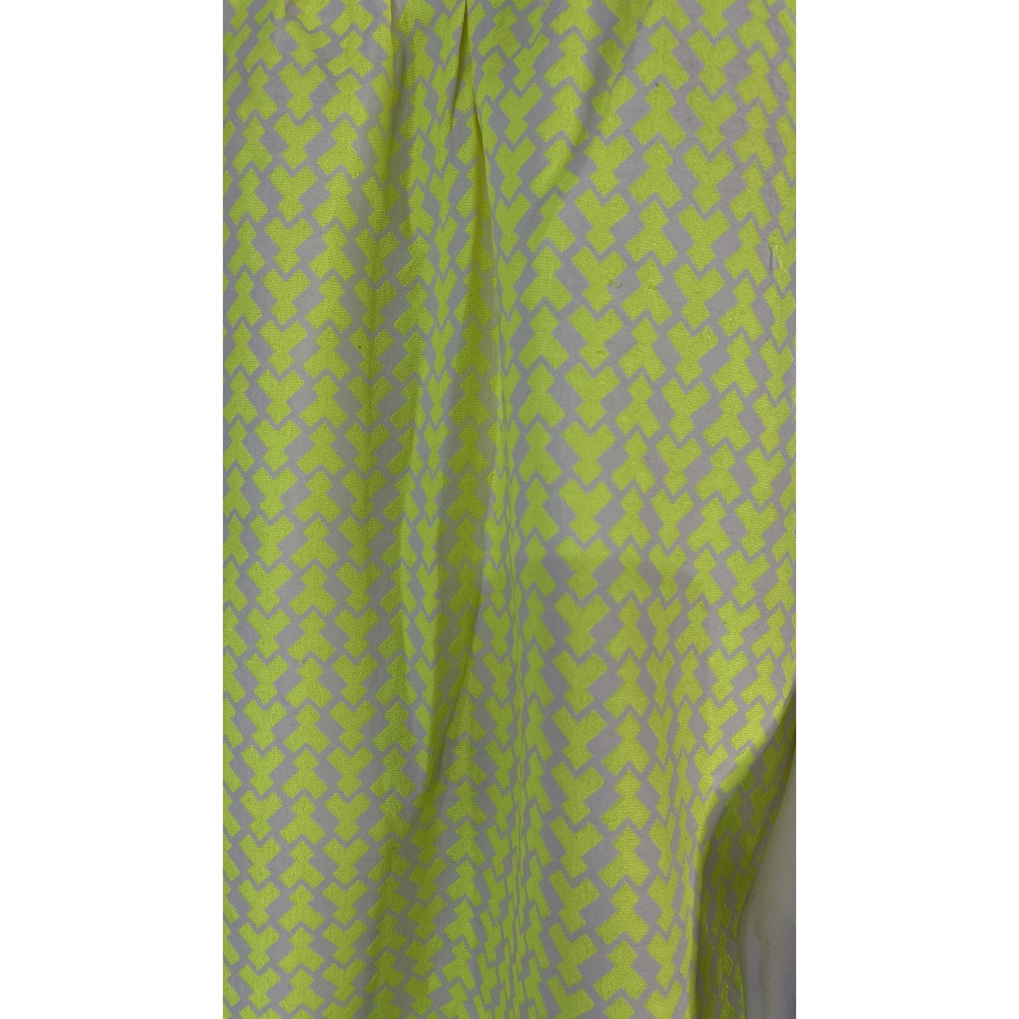 J. Crew Dress Tunic Above-Knee Geometric Pattern Neon Yellow, Blue Size 4 SKU 000076-4