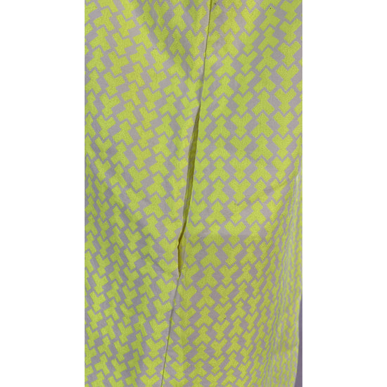 J. Crew Dress Tunic Above-Knee Geometric Pattern Neon Yellow, Blue Size 4 SKU 000076-4