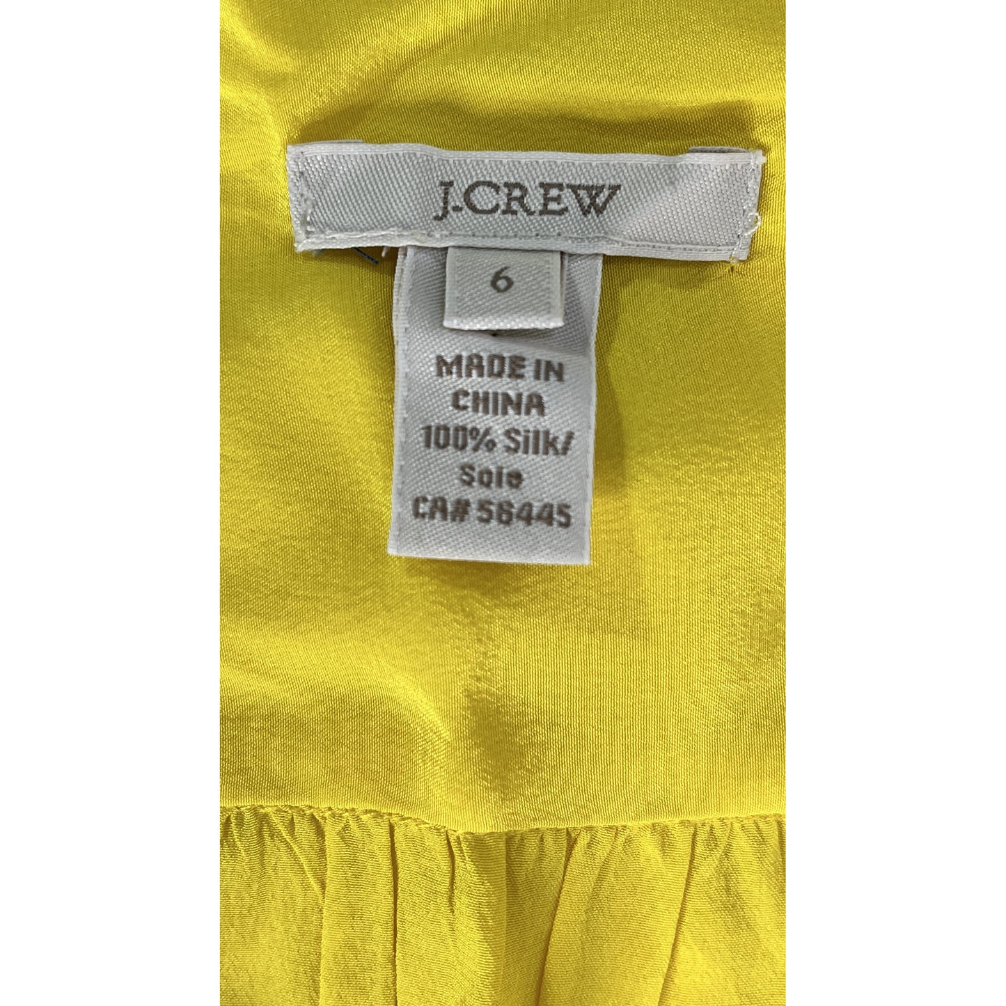 J. Crew Top Long Sleeves Collared Button Down Bright Yellow Size 6 SKU 000229-2