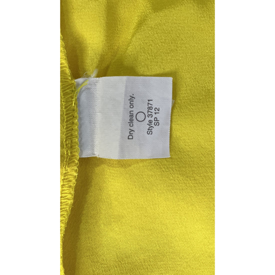 J. Crew Top Long Sleeves Collared Button Down Bright Yellow Size 6 SKU 000229-2