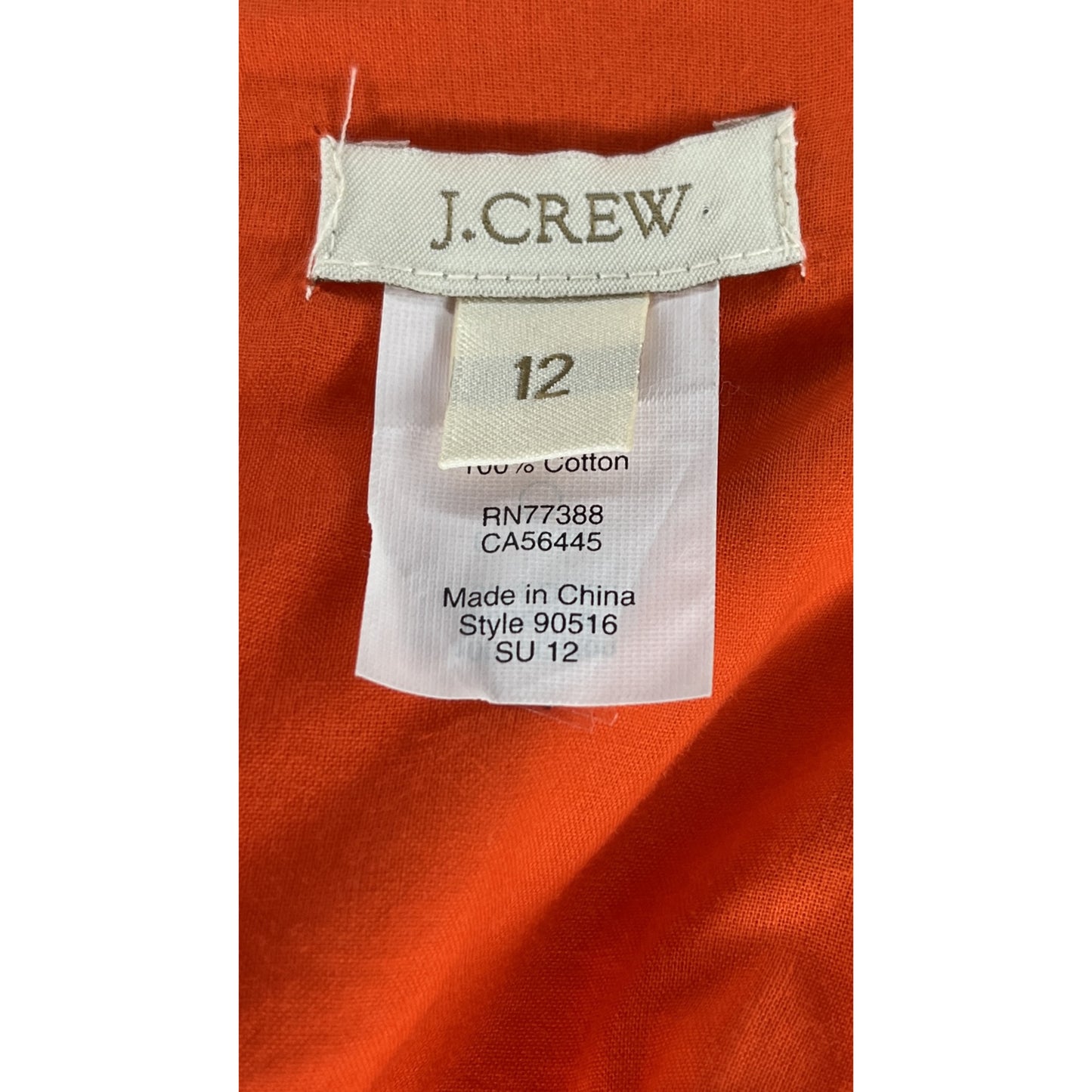 J Crew  Strapless  Textured Red Dress Sz 12 SKU 000414
