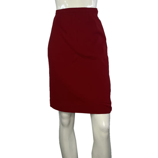Jones New York Pencil Skirt Above-Knee Red Size 12 SKU 0000417