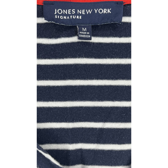 Jones New York Top Navy, White Size M SKU 000418