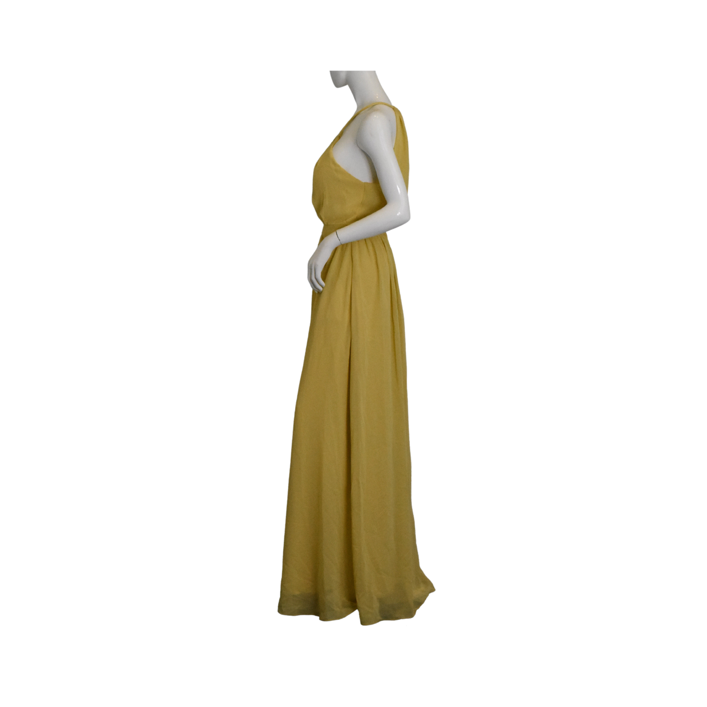 Kanalik Gown Halter-Neck Slit-Leg Yellow Size 10 SKU 000340-1