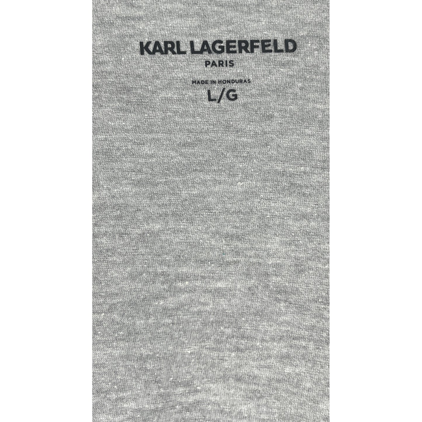 Karl Lagerfeld Graphic Tee Top Gray Size L SKU 000413