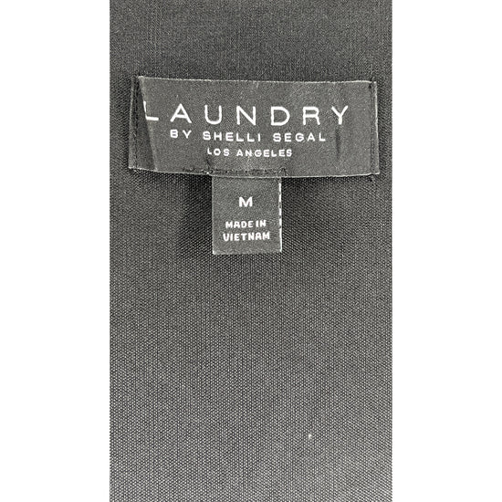 Laundry By Shelli Segel Dress Long-Ruffle-Sleeve Black Sz M SKU 000412