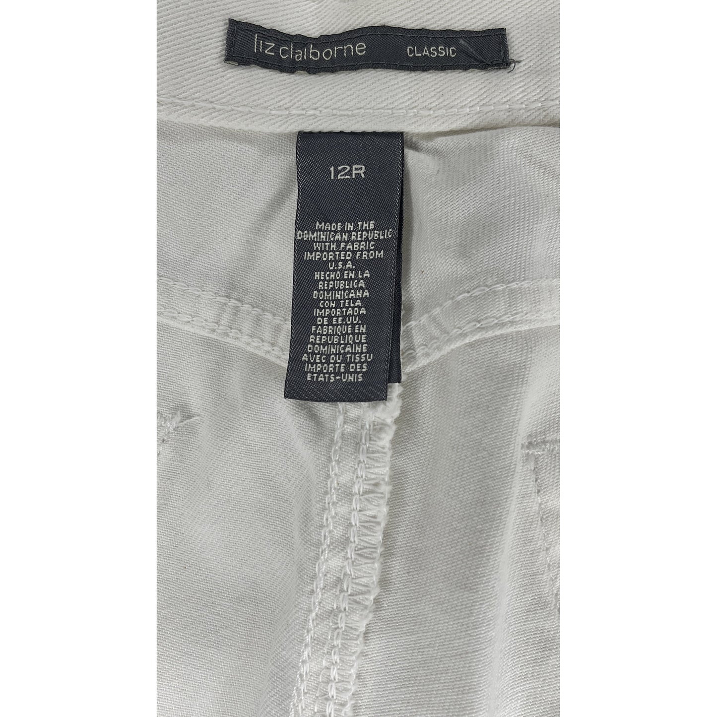 Liz Claiborne Denim Jeans White Size 12R SKU 000423-8