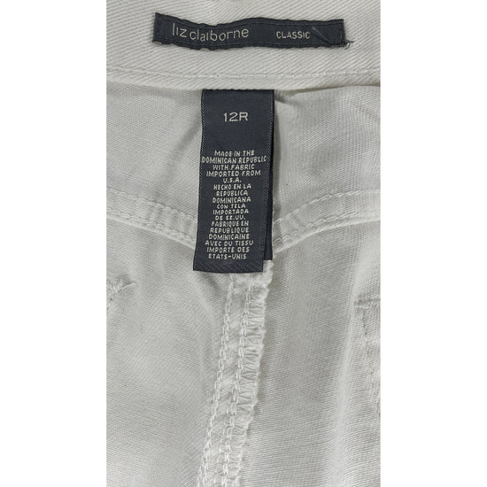 Liz Claiborne Denim Jeans White Size 12R SKU 000423-8