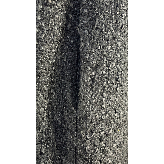 Long Coat Fringe Collared Black Size L/ XL SKU 000381-2