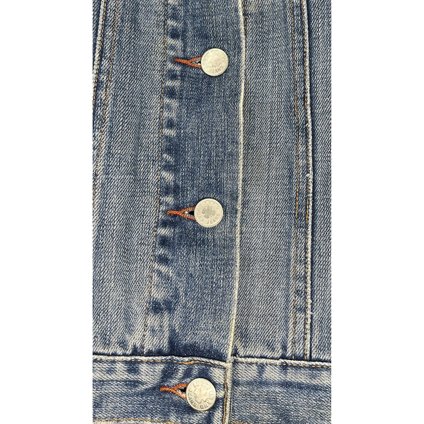 Lucky Brand Denim Jacket Button Down Medium Blue Size M SKU 000425-6