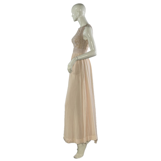 Lulus Gown Sleeveless High-Neck Lace Light Pink Size XS SKU 000407-5