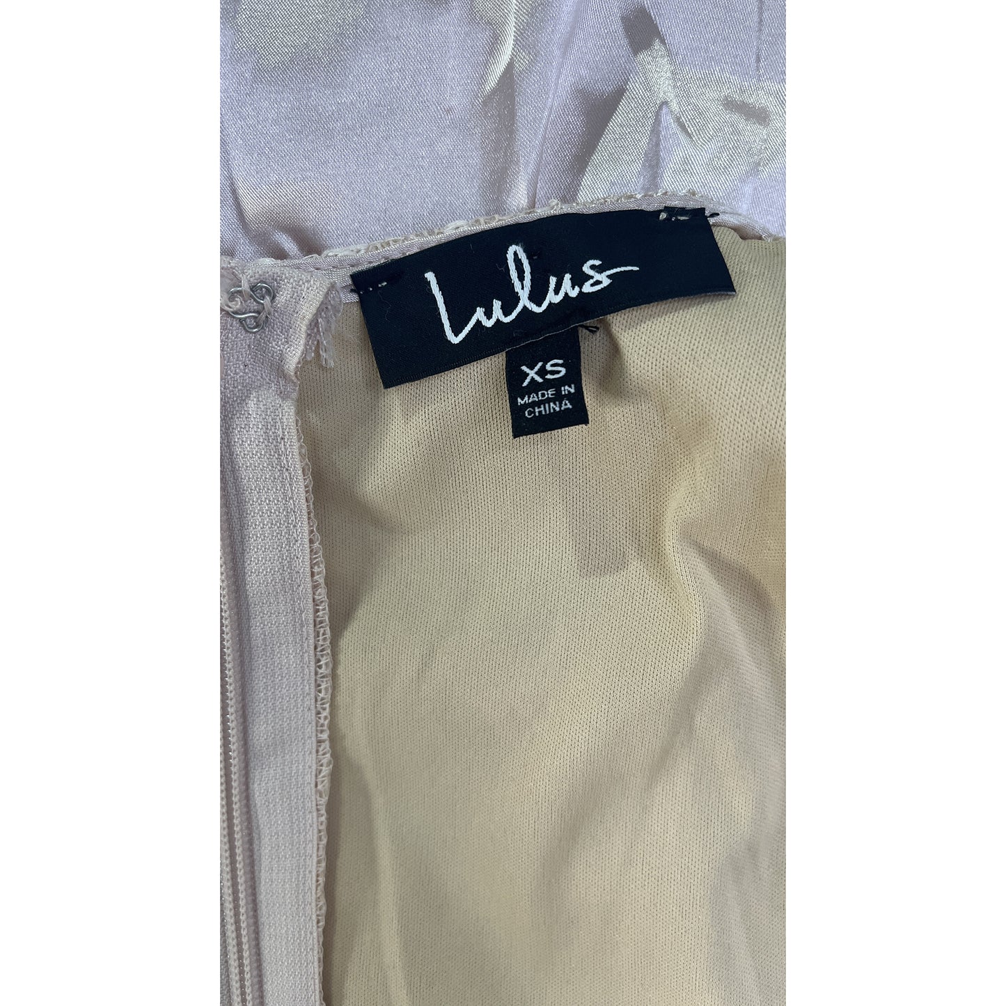 Lulus Gown Sleeveless High-Neck Lace Light Pink Size XS SKU 000407-5