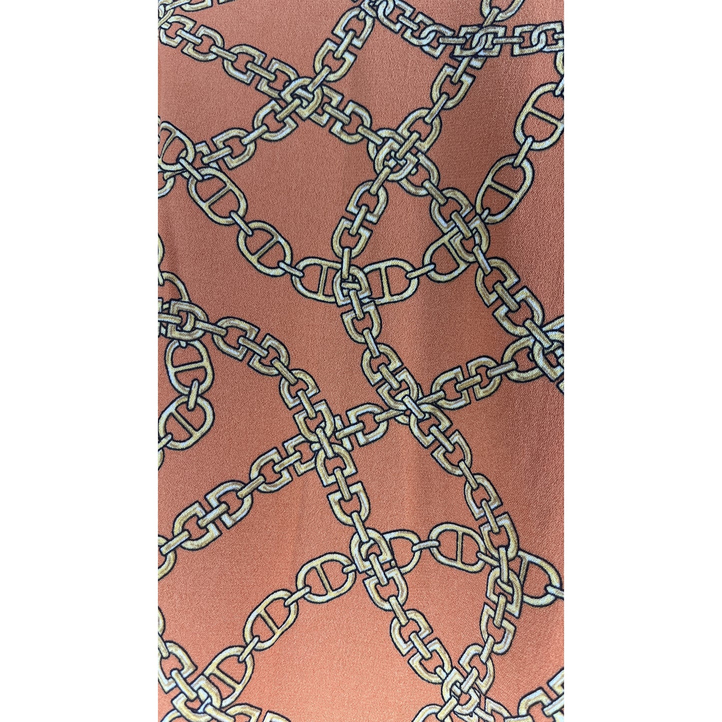 Michael Kors Top Long Sleeve Gold Chain Pattern Size M SKU 000418