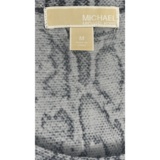 Michael Kors Top  Sequin Snakeskin Gray Size M SKU 000418