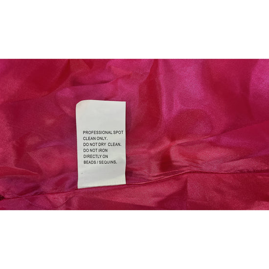 Nina Canacci Gown One-Shoulder Leg-Slit Hot Pink Embellished Size 8 SKU 000379-2