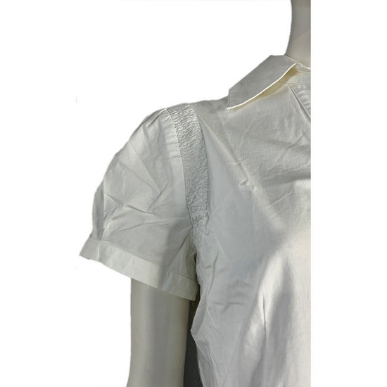 Nine West Top Short Sleeves Collared Button Down White Size 14 SKU 000300-20