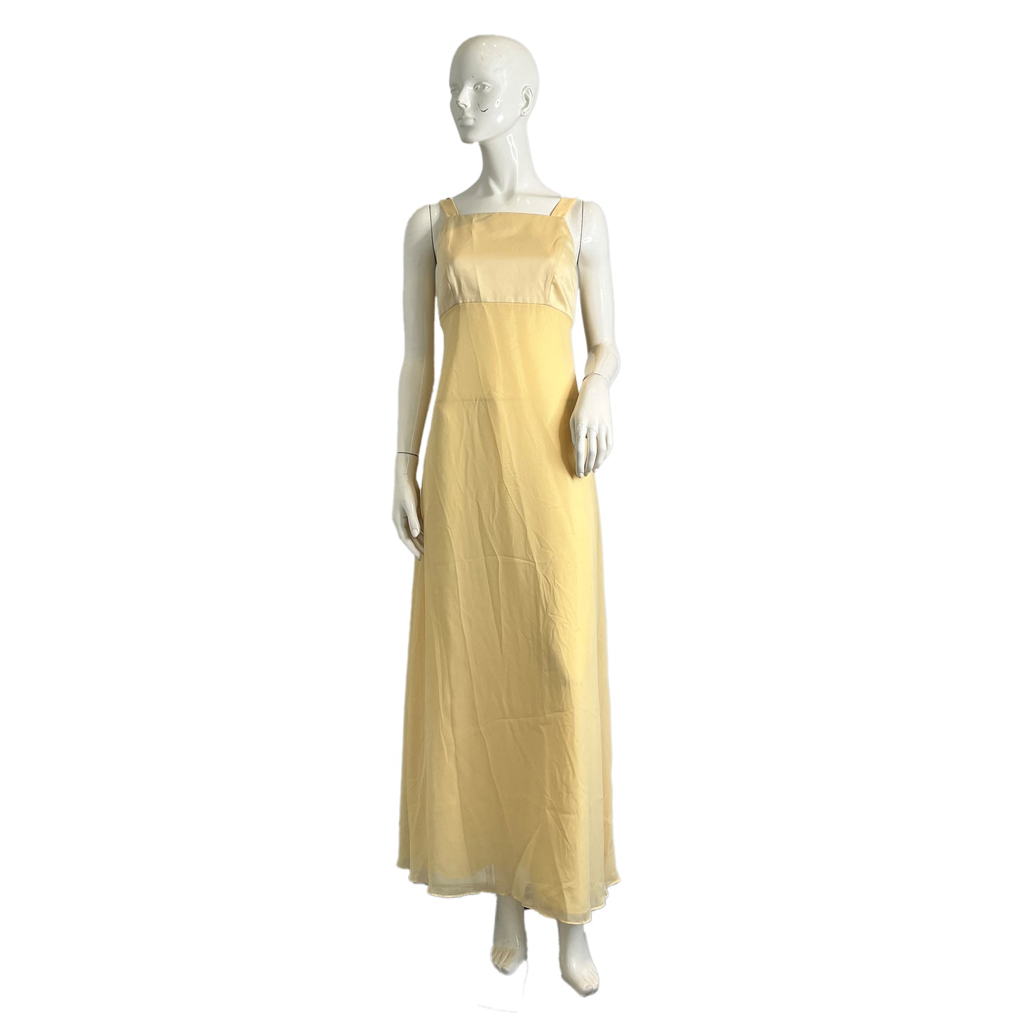 Papell Boutique Evening Gown Sleeveless Yellow Size 6 SKU 000351-3
