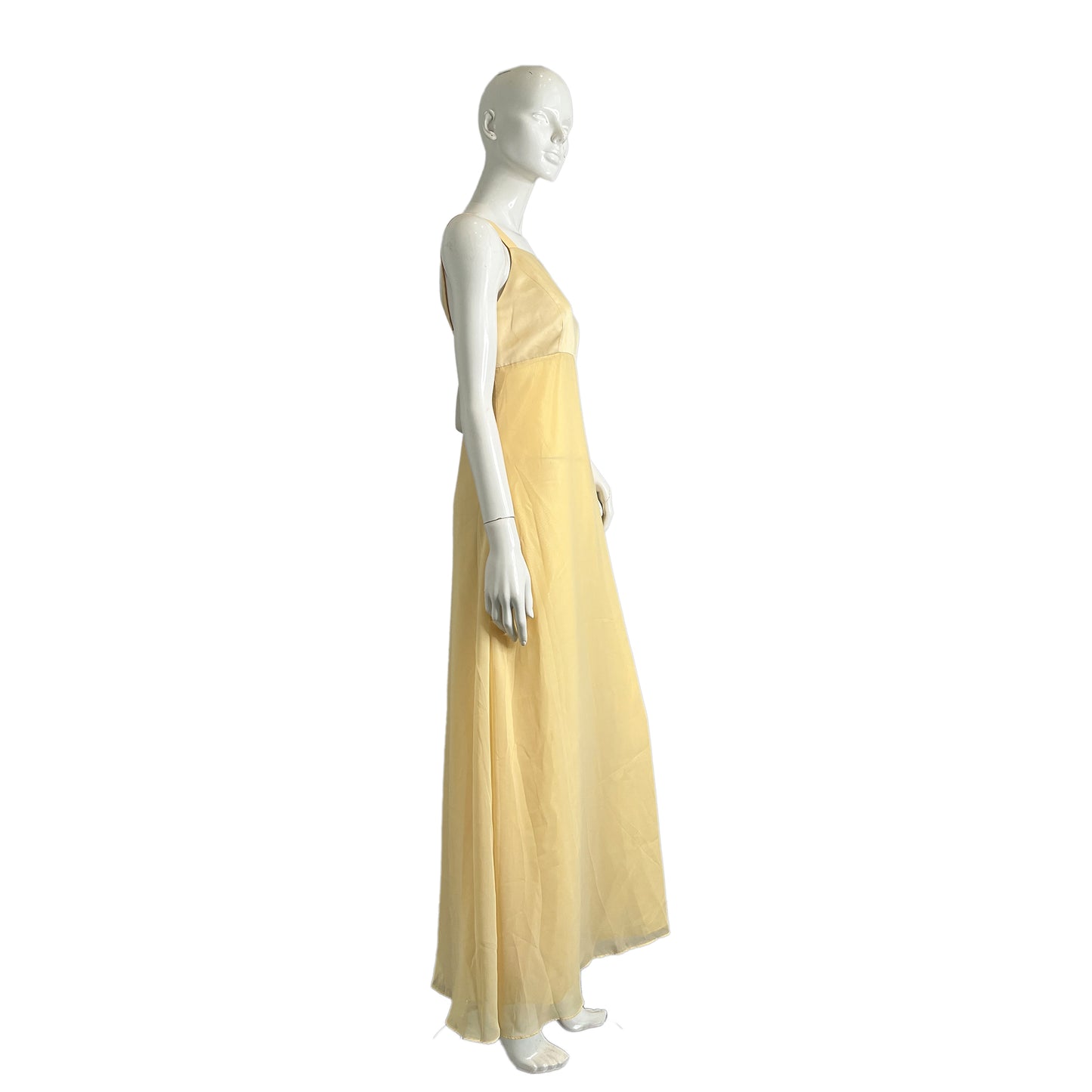 Papell Boutique Evening Gown Sleeveless Yellow Size 6 SKU 000351-3