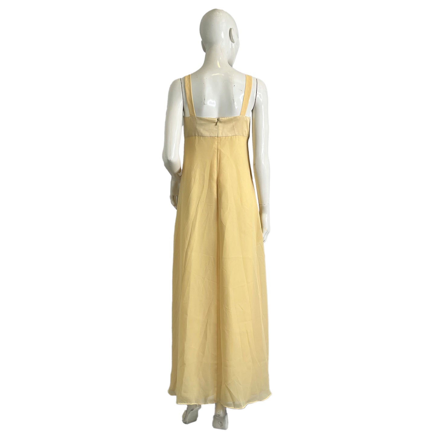 Papell Boutique Evening Gown Sleeveless Yellow Size 6 SKU 000351-3
