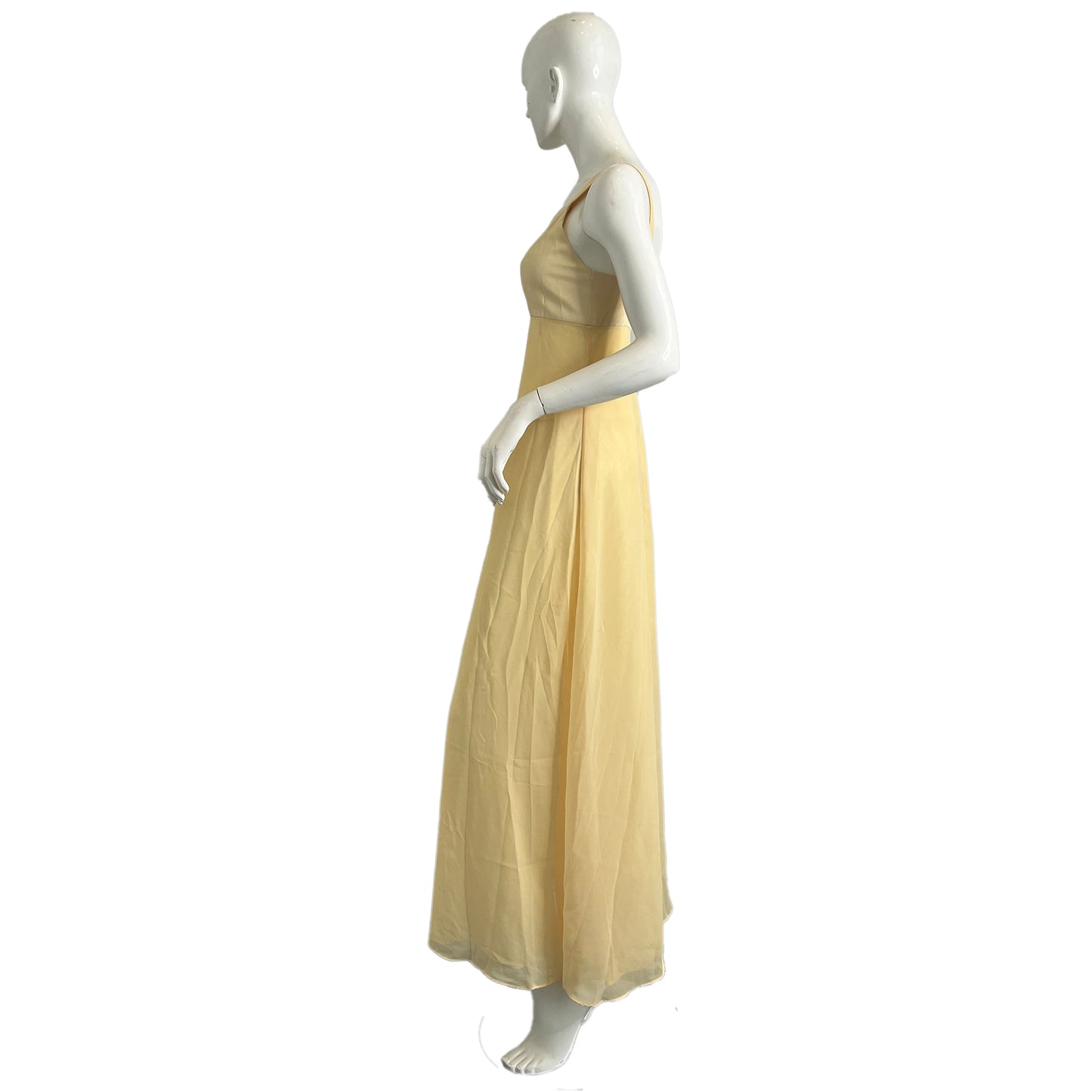 Papell Boutique Evening Gown Sleeveless Yellow Size 6 SKU 000351-3