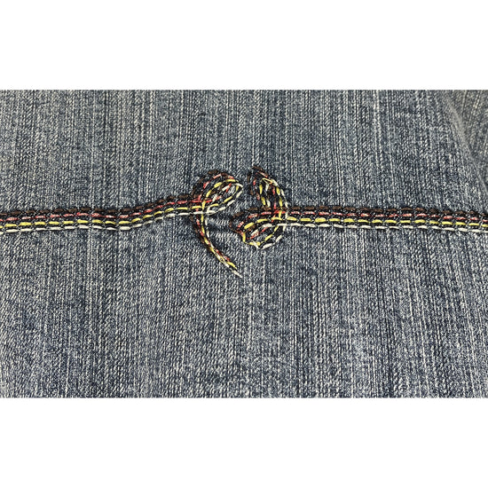 Pepe Jeans Denim Jacket Crop Metallic Gold Details & Buckle Blue Size XL SKU 000425-8