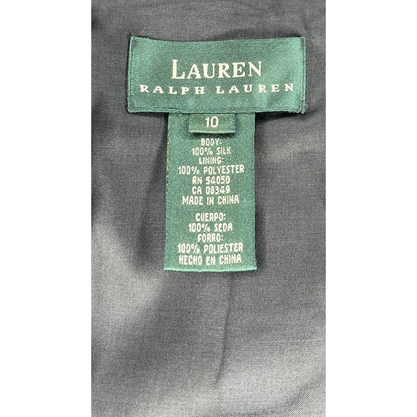 Ralph Lauren Gown Strapless Floor Length Black Size 10 SKU 000411