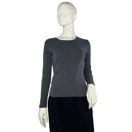 Ralph Lauren Top Long Sleeves Logo Gray, Size XS SKU 000411