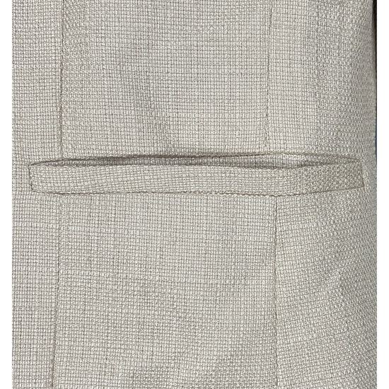 Requirements Set Blazer & Pants Fringe-Collar & Sleeve Detail Tan Size 14 SKU 000412