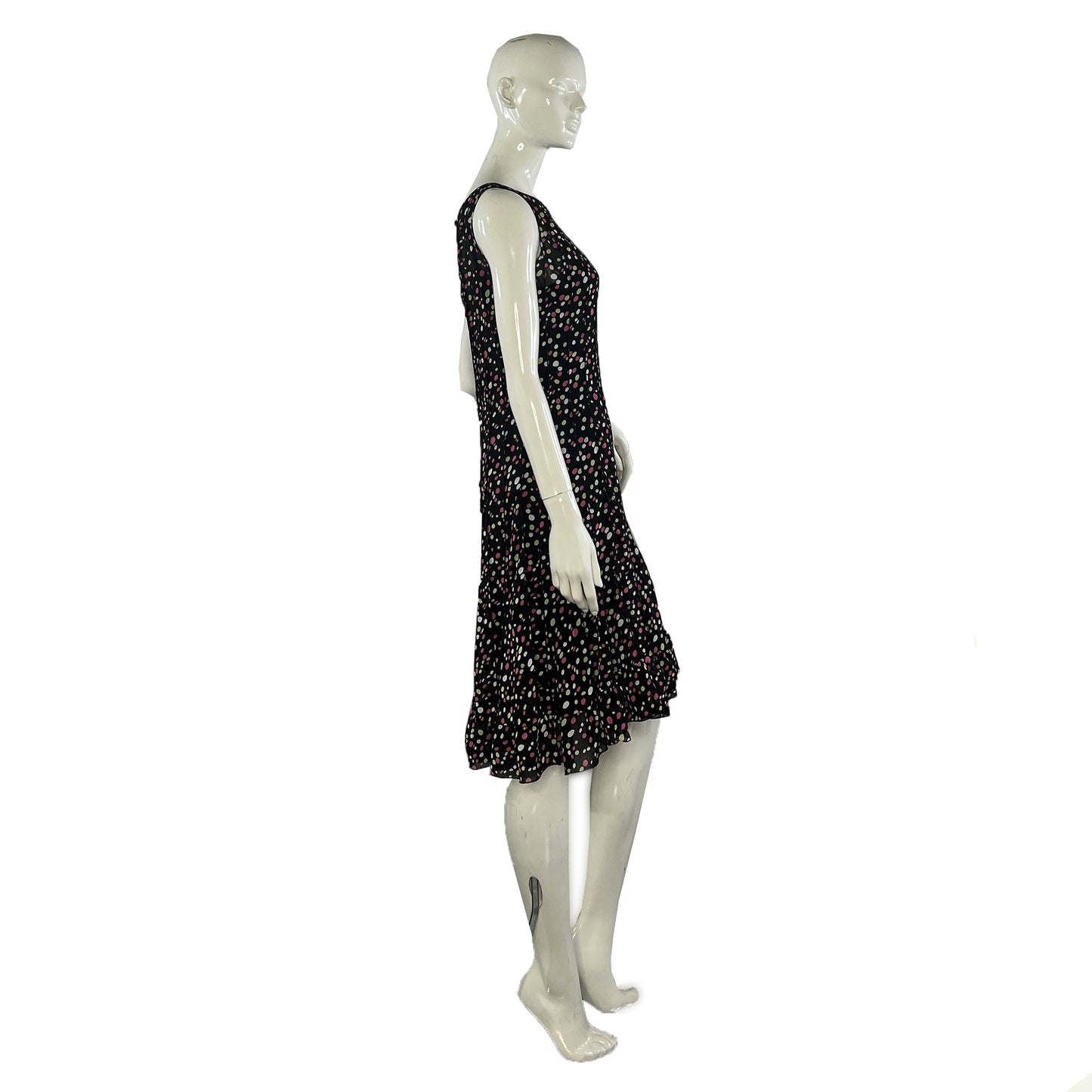 Sandra Darren Sleeveless  Polka Dot Pattern Multi Color Size 6 SKU 000408-1