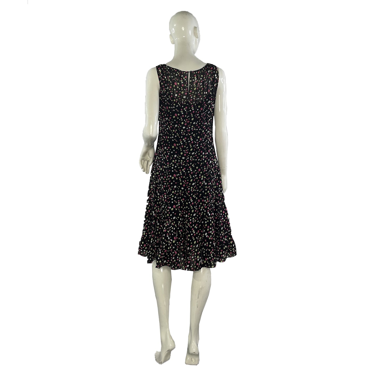 Sandra Darren Sleeveless  Polka Dot Pattern Multi Color Size 6 SKU 000408-1