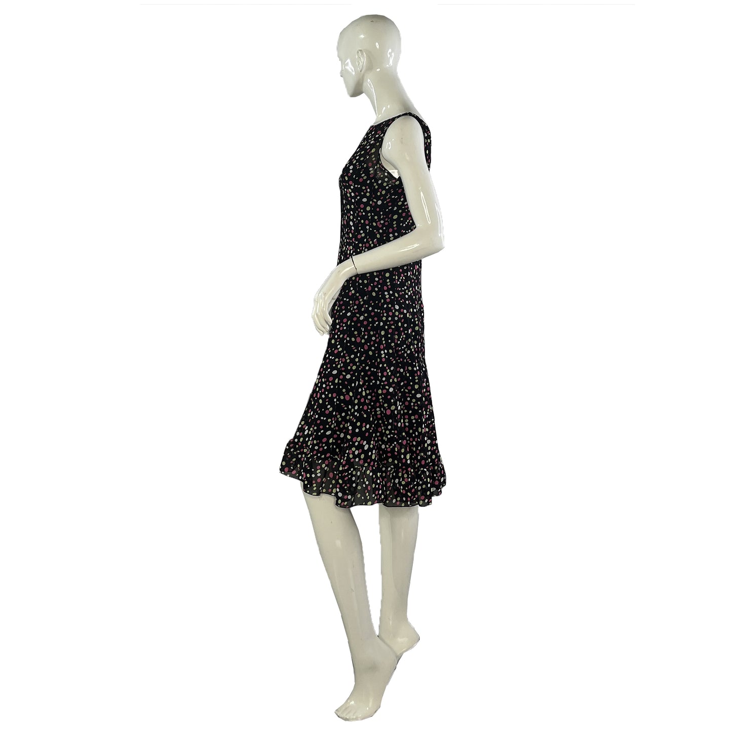 Sandra Darren Sleeveless  Polka Dot Pattern Multi Color Size 6 SKU 000408-1
