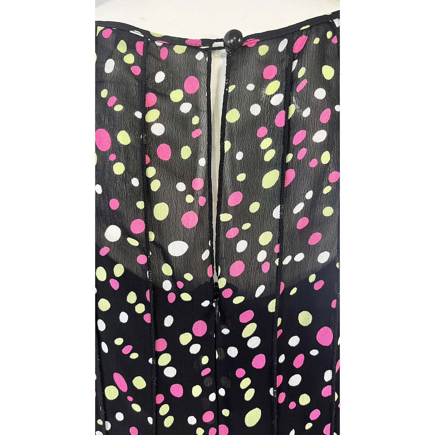 Sandra Darren Sleeveless  Polka Dot Pattern Multi Color Size 6 SKU 000408-1