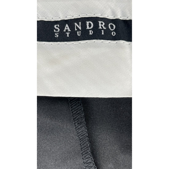 Sandro Studio Dress Pants w Zipper-Pockets Black Size 4 SKU 000415