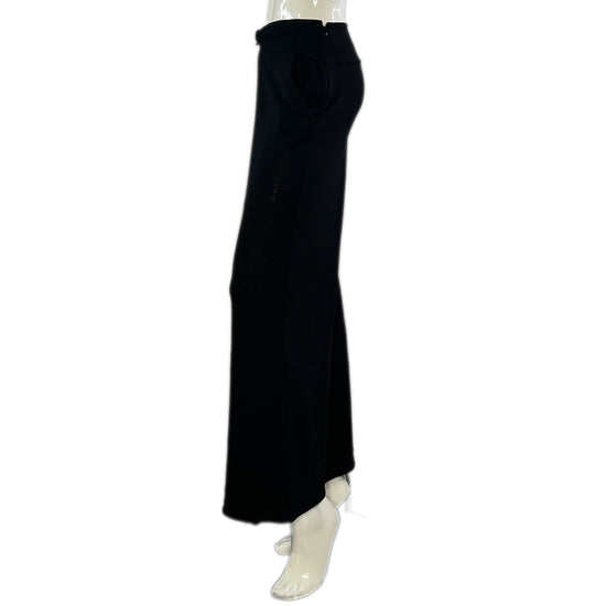 St. John Caviar Knit Pant w Rhinestone Buckle Black Size 16 SKU 000121-12