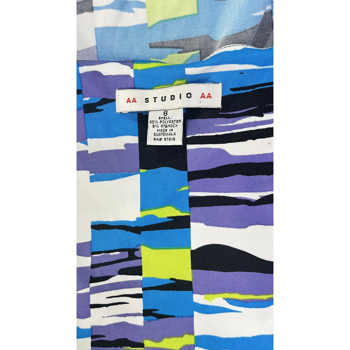 Studio AA Sleeveless Above-Knee Dress Multi Color Size 8 SKU 000408-2