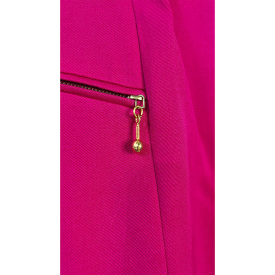 Tahari Blazer Gold Zippers Hot Pink Size 12 SKU 000008-8
