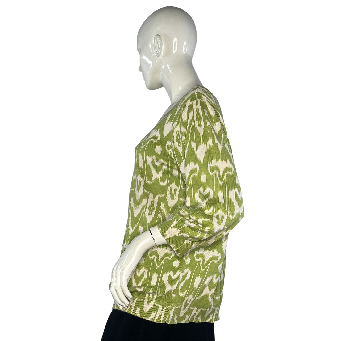 Talbots Cardigan  Button Down Abstract Green Size 1X SKU 000418