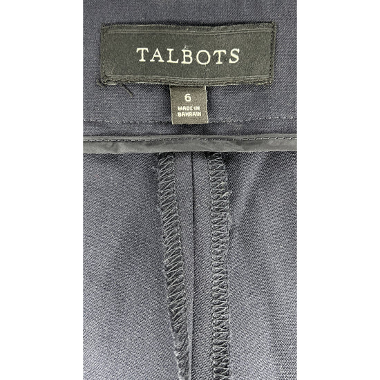 Talbots Dress Pants Side-Zipper Enclosure Navy Size 6 SKU 000415