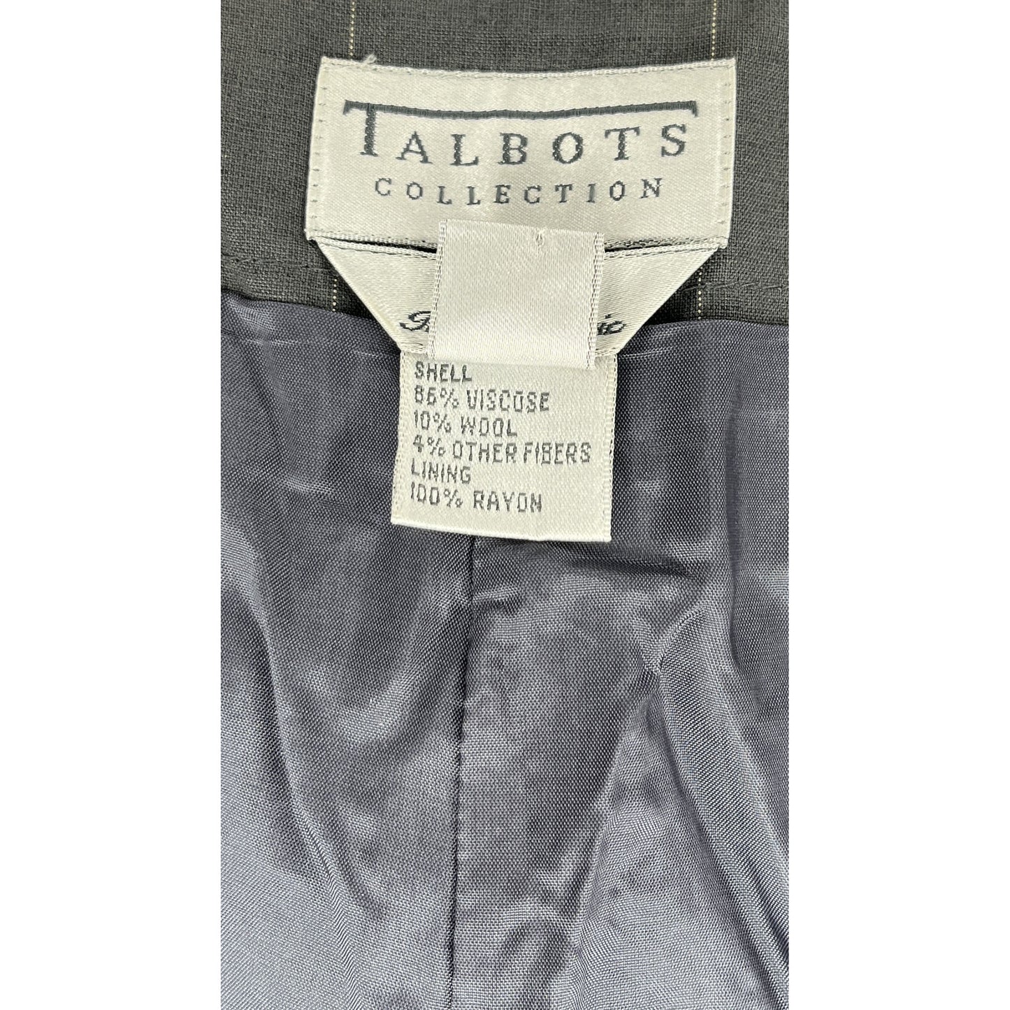 Talbots Dress Pants  Square Pin Stripe Gray Size 8 SKU 000416