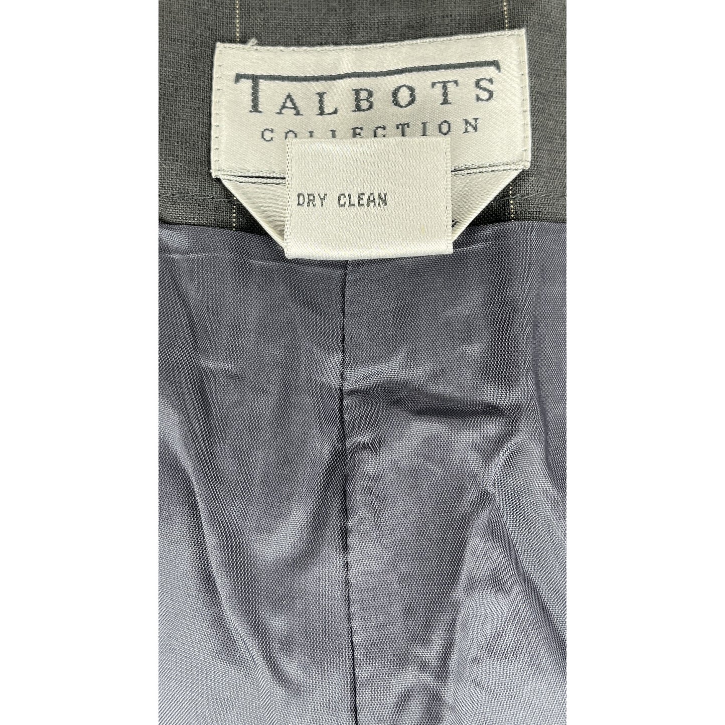 Talbots Dress Pants  Square Pin Stripe Gray Size 8 SKU 000416