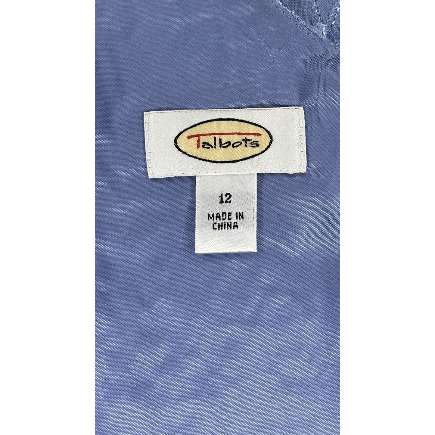 Talbots Dress Short Sleeve Periwinkle Size 12 SKU 000414